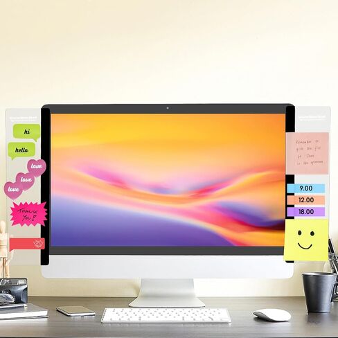 MDOZQ Office Desk Accessories 2pcs Computer Monitor Memo Board Message Board Supplies for Women Men Sticky Note Holder Home Desktop Decor in Kuwait