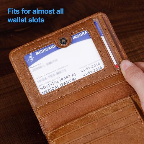 MaxGear New Medicare Card Holder Protector Sleeves, 12 Mil Clear PVC Water Resistant Medicare Card Protectors Sleeves for SSN, Credit and Business Cards, Social Security Cards Protector, 6 Pack in Kuwait