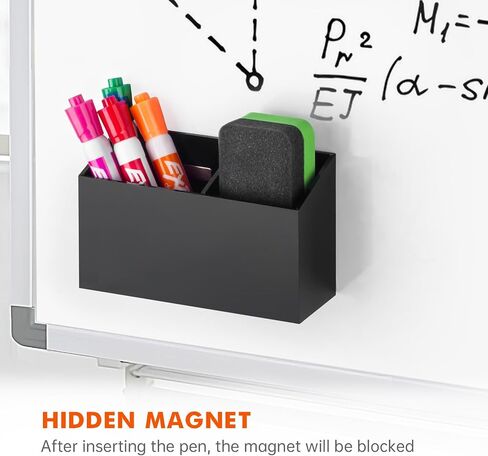Beygorm Magnetic Magnetic Arase Marker حامل للوحة البيضاء ، حامل القلم المغناطيسي غير القابل للانزلاق لثلاجة الثلاجة ، منظم خزانة للعمل ، ملحقات الخزانة ، كوب قلم رصاص للمكتب ، منظم العلامات in Kuwait