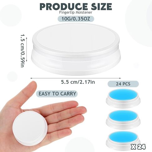 Zubebe 24 Pcs Finger Moistener for Paper Pink Money Counting Wax Non Slip Fingertip Moisturizer Long Lasting Wet Finger Pad for Office to Grip Bills Document Counting Collating Sorting 0.35 oz in Kuwait