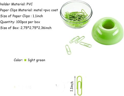 Magnetic Paper Clip Holder, Marble White holder with Gold PaperClips 100pcs 28mm(1.1") Cute Office Supplies for Desk Organizer in Saudi Arabia