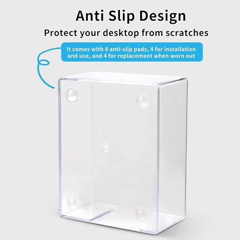 Acrylic Sticky Note Holder - 3 x 3 Inch Post It Note Holder, Crystal Clear Sticky Note Dispenser for Dorm Room Home and Office Acrylic Desk Organizer in Kuwait