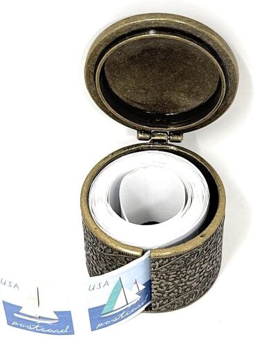 Floral Metal Stamp Coil Dispenser (Holds a Roll of Forever Postage Stamps) Holder in Saudi Arabia