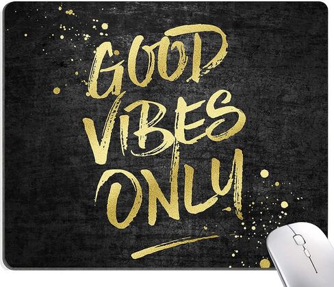 Inspirational Quote Mouse Pad, Stay Positive Work Hard and Make It Happen Motivational Pad for Women, Square Waterproof Non-Slip Rubber Base MousePads Office Laptop in Kuwait