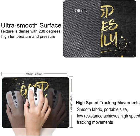 Inspirational Quote Mouse Pad, Stay Positive Work Hard and Make It Happen Motivational Pad for Women, Square Waterproof Non-Slip Rubber Base MousePads Office Laptop in Kuwait