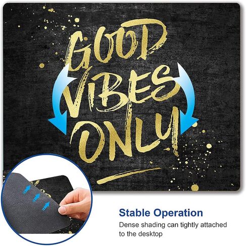 Inspirational Quote Mouse Pad, Stay Positive Work Hard and Make It Happen Motivational Pad for Women, Square Waterproof Non-Slip Rubber Base MousePads Office Laptop in Kuwait