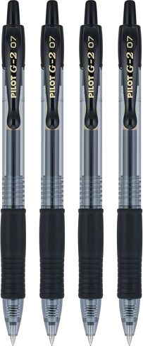 Pilot, G2 Premium Gel Roller Pens, Fine Point 0.7 mm, Black, Pack of 4 in Saudi Arabia