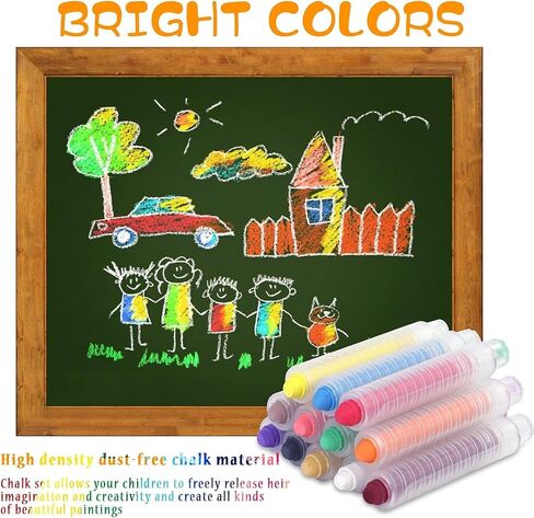 Dustless Chalk, Colored Chalk, for Painting, Blackboard Writing, Office 12 Pcs Color 1 in Kuwait