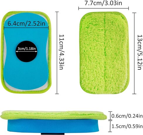 2 Packs Chalkboard Eraser - Washable Reusable Microfiber Eraser Cleaning Chalk/Markers/Duster Tool in Home Classroom Office Attached 2 Pcs Microfiber Cloth WP03 in Saudi Arabia