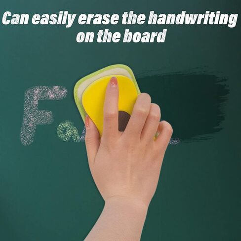 2 Packs Chalkboard Eraser - Washable Reusable Microfiber Eraser Cleaning Chalk/Markers/Duster Tool in Home Classroom Office Attached 2 Pcs Microfiber Cloth WP03 in Saudi Arabia