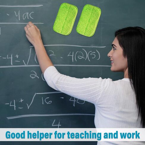 2 Packs Chalkboard Eraser - Washable Reusable Microfiber Eraser Cleaning Chalk/Markers/Duster Tool in Home Classroom Office Attached 2 Pcs Microfiber Cloth WP03 in Saudi Arabia