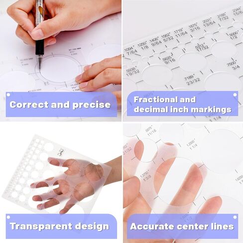 Mr. Pen Circle Templates - Large & Small Sizes, Circle Stencil & Ruler for Drafting & Drawing in Saudi Arabia