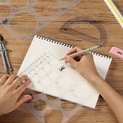 Mr. Pen Circle Templates - Large & Small Sizes, Circle Stencil & Ruler for Drafting & Drawing in Saudi Arabia