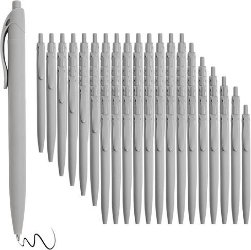 BallPoint Pens, 100 Pack (BLACK Ink),Bulk Pens, White Barrel,Click Pens for Office Home and School, Retractable Ballpoint Pens, Medium Point, 1.00MM (White) in Saudi Arabia