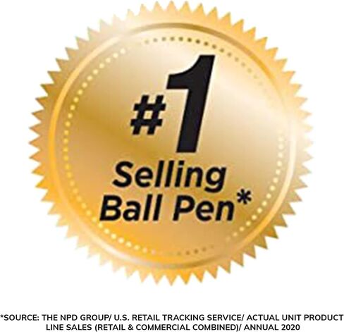 BIC Round STIC XTRA LIFE POINS Black Points ، Medium Point (1.0mm) ، 144 Count Pack من الأقلام السائبة ، برميل مستدير مرن للكتابة ، in Saudi Arabia