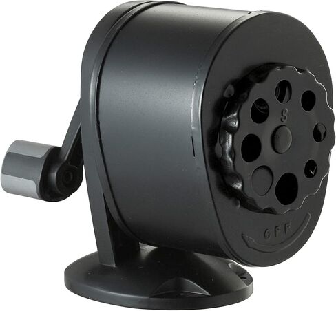 Bostitch Office Wall Mount Manual Pencil Sharpener, Tip Saver, 8 Hole Dial, 6X Longer Cutter Life, Vertical or Horizontal Mounting Black (MPS1-BLK) in Saudi Arabia