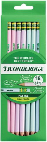 Ticonderoga Wood-Cased Pencils, Pre-Sharpened, 2 HB Soft, Pastel Colors, 150 Count in Saudi Arabia