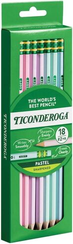 Ticonderoga Wood-Cased Pencils, Pre-Sharpened, 2 HB Soft, Pastel Colors, 150 Count in Saudi Arabia