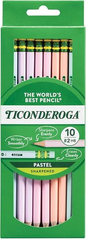 Ticonderoga Wood-Cased Pencils, Pre-Sharpened, 2 HB Soft, Pastel Colors, 150 Count in Saudi Arabia
