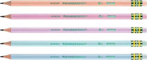 Ticonderoga Wood-Cased Pencils, Pre-Sharpened, 2 HB Soft, Pastel Colors, 150 Count in Saudi Arabia