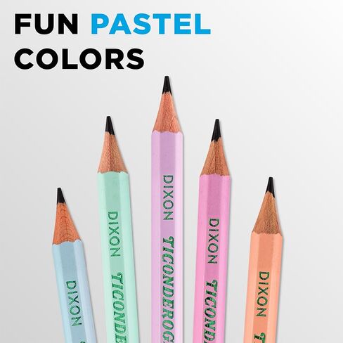 Ticonderoga Wood-Cased Pencils, Pre-Sharpened, 2 HB Soft, Pastel Colors, 150 Count in Saudi Arabia