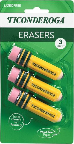 Ticonderoga My First Short Triangular Wood-Cased Pencils, #2 HB Soft, With Erasers, Yellow, 4 Count in Kuwait