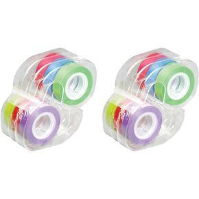 LEE Removable Highlighter Tape, 0.5" x 720", Assorted, 6/Pack