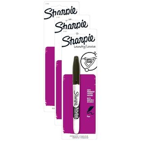 Sharpie Rub-a-dub علامة غسيل دائمة Fine Black-حزمة 1