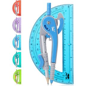 Mr. Pen- Compass and Protractor Set, Rogue Pink, Compass Geometry Tool, Protractor and Compass Set, Compass Drawing Tool, Drawing Compass, Geometry Compass, Math Compass for Geometry