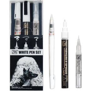 Kuretake Zig FUDEGOKOCHI 3 Brush pens set, Ideal for Inktober, No mess, for beginners, Hand lettering, calligraphy, illustration, sketching, outlining, drawing, cartoon, signature, Made in Japan