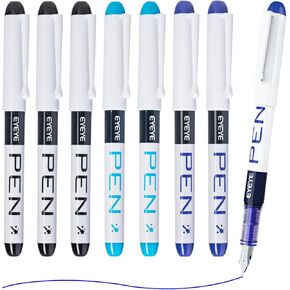 eyeye fountain lats for write ، 8 pack pack colors fine point fountain dountain aftain nib defless defless deflics ، tracts for calligraphy ، journaling ، charrach ، detching ، doodling and gifts