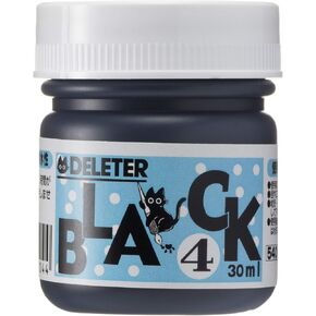 Deleter Manga Ink, Black 4, Versatile, Marker & Water Proof Extra Black Ink, Matte Black, 30ml/Bottle, 1 Bottle (341-0005),1-Pack
