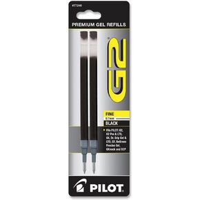 Pilot, G2 Gel Ink Refills, Fine Point 0.7 mm, Black, Pack of 2