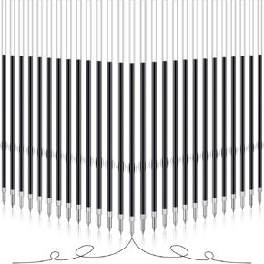 60 Pieces 0.7 mm Retractable Pen Refills Refills Replacement Ballpoint Pen Refills Replacement Ink Pen Refills for Retractable Pens Office Supplies, 107 mm in Length (Black)