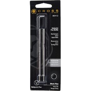 Cross Ballpoint Pen Refill - Black - Fine - Dual Pack