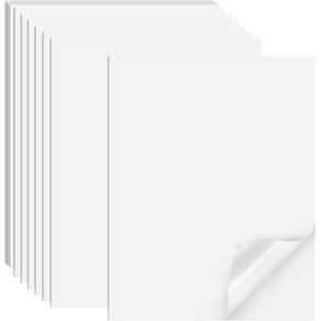 Printable Sticker Paper for Inkjet Printer, 40 Sheets 8.5" x11" Matte Sticker Printer Paper Full Sheet Labels, Sticker Paper for Printer Sticker Labels, for Laser/Inkjet Printers, Letter Size