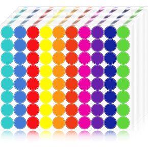 4000 Pcs Color Dot Stickers - 3/4" Round Coded Labels for Organization in Office, Classroom, or Home Teaching Events, Garage Sales & More- Polka Dot Label Stickers.