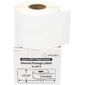Houselabels 2-5/16 x 7-1/2 Inches Dymo-Compatible HL-99019 1-Part Internet Postage Labels, 1 Roll, 150 Labels per Roll - White