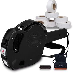Perco X 1 Line Price Gun Kit - 1 Line Label Gun with 9000 White Blank Labels, and an Extra Inker