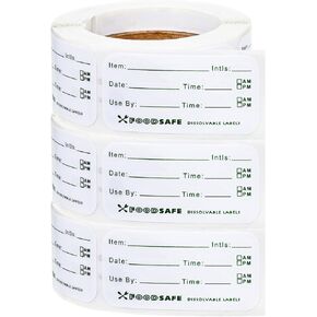 Outus 1500 Pieces Food Labels for Catering Date Storage Stickers 1 x 2 Inch Removable Freezer Labels for Containers Easy Remove, Food Safety Date Sticker for Kitchen Restaurant Home Supplies