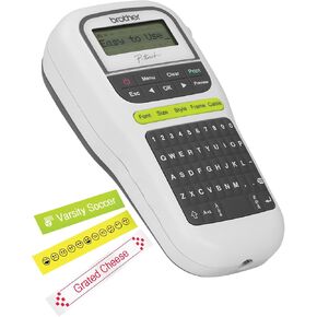 Brother P-Touch, PTH110BP, Easy Portable Label Maker Bundle (4 Label Tapes Included), White, Small