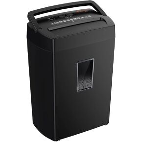 Bonsaii 12-Sheet Cross Cut Paper Shredder, 5.5 Gal Home Office Heavy Duty Shredder for Paper, Credit Card, Mail, Staples, with Transparent Window, High Security Level P-4 (C275-A)