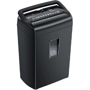 Bonsaii 10-Sheet Cross Cut Paper Shredder, 5.5 Gal Home Office Heavy Duty Shredder for Credit Card, Staple, Clip with Transparent Window(C209-D)