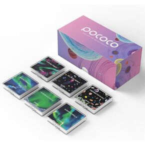 Pococo Aurora و Sea Deep Sea Series Galaxy Star Projector Light Discs: أنماط مجرة ​​واقعية ، 5K Ultra HD ، ناقل حركة ضوئي 96 ٪ ، سطوع عالٍ - حزمة 6 قطع (لم يتم تضمين جهاز العرض)