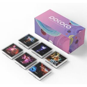 POCOCO Aurora and Deep Sea Series Galaxy Star Projector Night Light Discs: Realistic Galaxy Patterns, 5K Ultra HD, 96% Light Transmission, High Brightness - 6-Piece Pack (Projector Not Included)