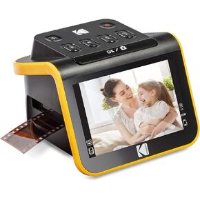 Kodak Digital Film Scanner, Film and Slide Scanner with 5" LCD Screen, Convert Color & B&W Negatives & Slides 35mm, 126, 110 Film to High Resolution 22MP JPEG Digital Photos, Black