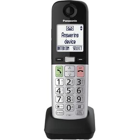 Panasonic Cordless Phone, Easy to Use with Large Display and Big Buttons, Flashing Favorites Key, Built in Flashlight, Call Block, Volume Boost, Talking Caller ID, 2 Cordless Handsets - KX-TGU433B