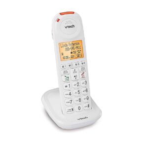 VTech SN5147 Amplified Corded/Cordless Senior Phone with Answering Machine, Call Blocking, 90dB Extra-Loud Visual Ringer, One-Touch Audio Assist on Handset up to 50dB, White