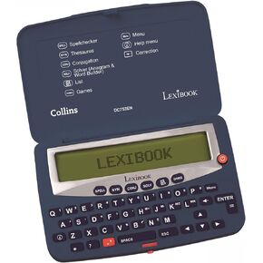 Lexibook - Collins Electronic Pocket Spellchecker with Battery, Blue/White, DC753EN