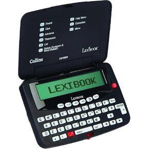 Lexibook - Collins Bradford, Electronic Crossword Solver, Bradford, Phonetic Spell-Correction, Words Games, Electronic, with Battery, Black/White, CR753EN